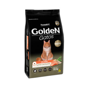 Ração Golden Para Gatos Adultos Castrados Sabor Salmão 10,1kg