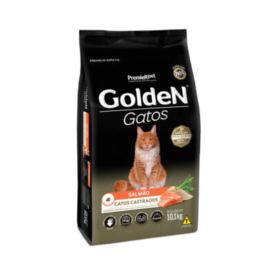 Ração Golden Para Gatos Adultos Castrados Sabor Salmão 10,1kg